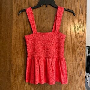 express red polka dot tank